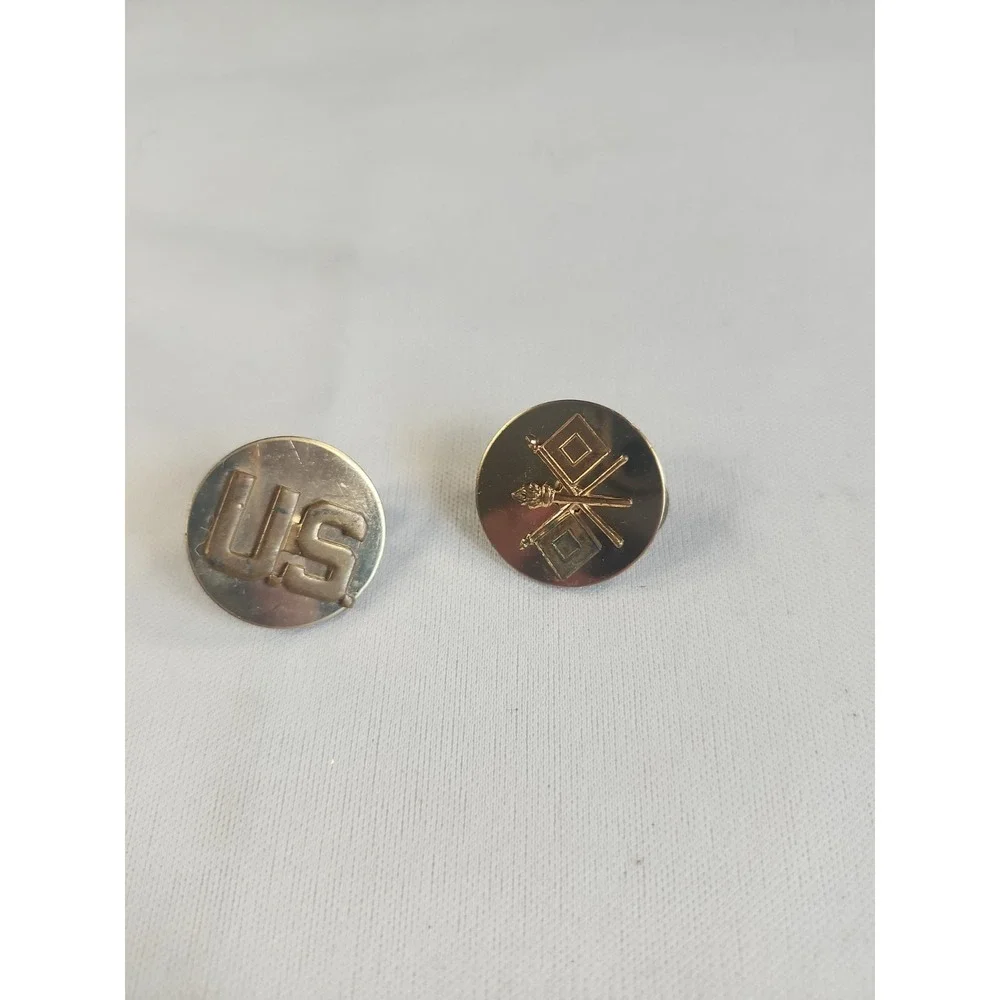 US Army Signal Corps Collar Disc Pin